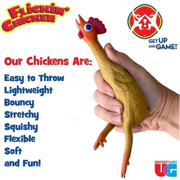 University Games | Flickin Chicken Indoor Outdoor Target Toss Game,for 2 or More - Picture 3 of 6